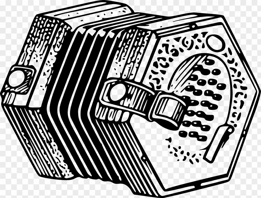 Accordion Concertina Musical Instruments Line Art PNG