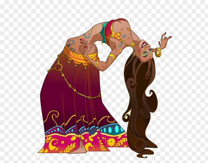 Belly Dancer American Tribal Style Dance Fusion Art PNG