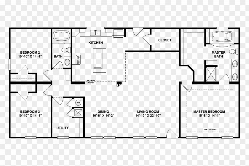 House Floor Plan Room Bathtub PNG