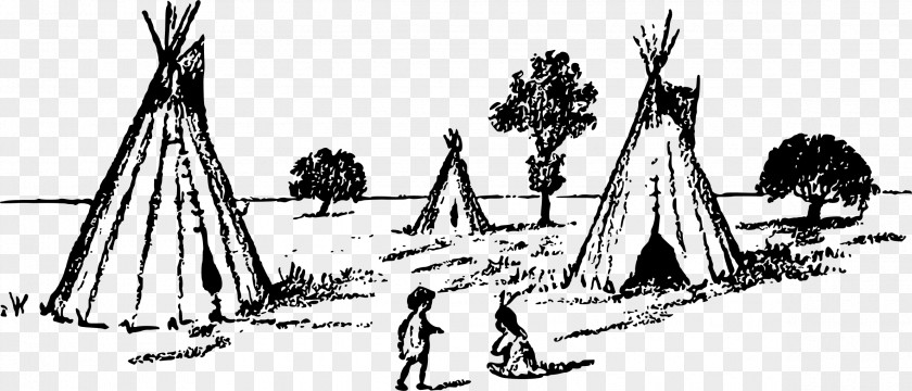 Teepee Drawing Tipi Line Art PNG