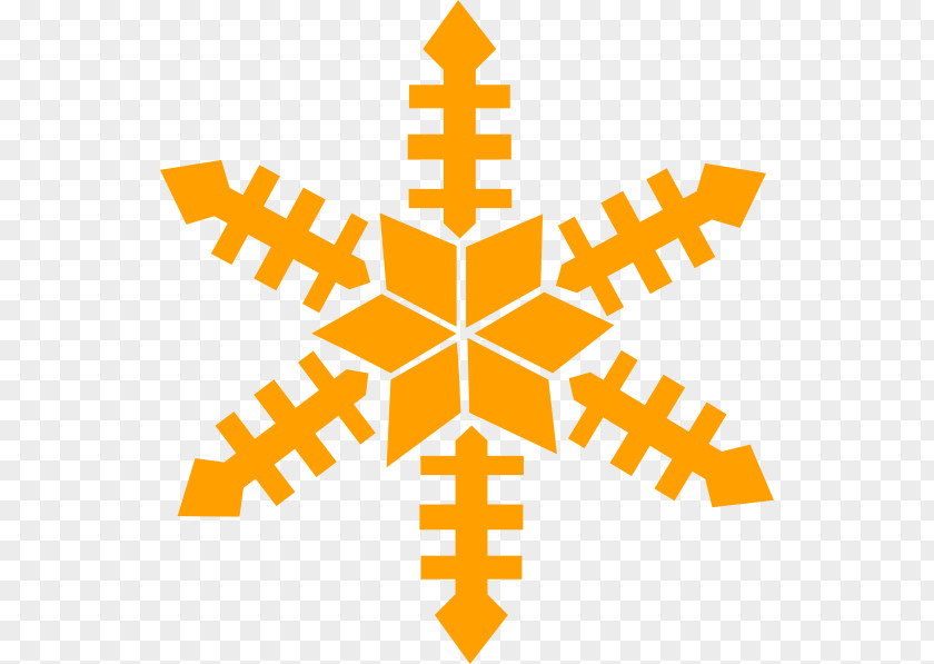 Snowflake Cliparts Gold Orange Clip Art PNG