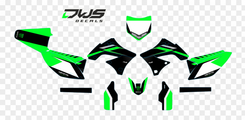 Buddyseat Kawasaki KX450F KX250F DWS Decals Heavy Industries Motorcycle & Engine PNG