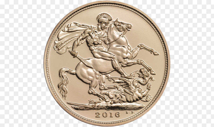 Bullion Royal Mint Sovereign Coin Gold PNG