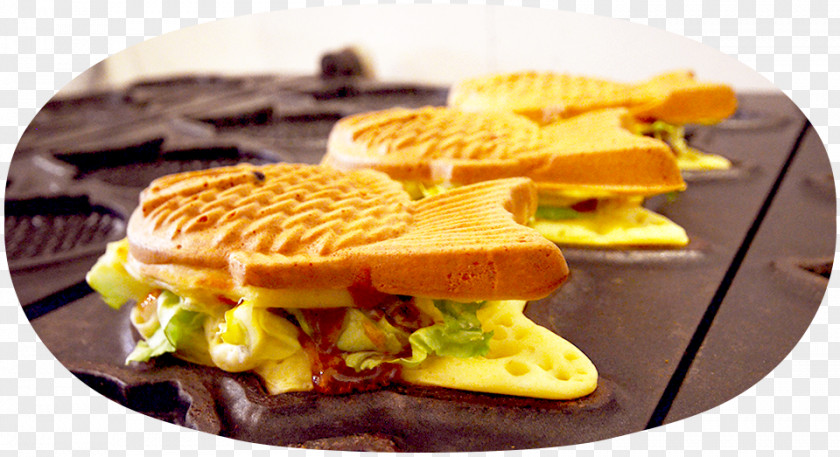 Junk Food Breakfast Sandwich Waffle Fast PNG