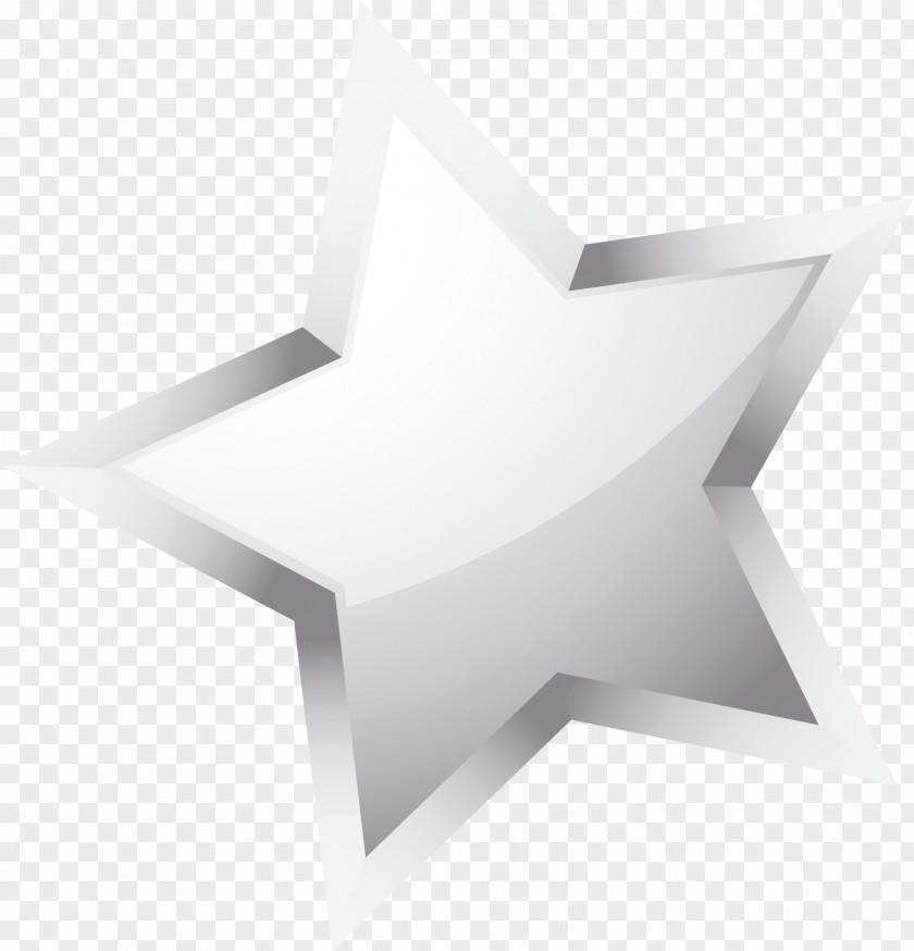 Silver Simple Five Pointed Star Pentagram Five-pointed PNG