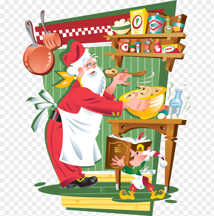 Crocchette Di Patate Santa Claus Clip Art Cooking Chef PNG