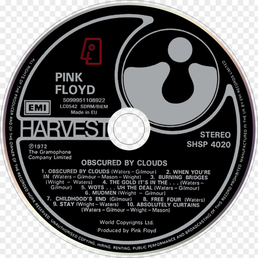Obscured Going To Live In LA Radio Waves Pink Floyd Compact Disc PNG