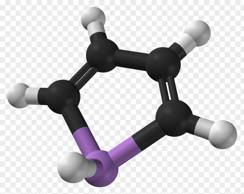 Organoarsenic Chemistry Arsole Molecule Ball-and-stick Model Molecular Formula Pyrrole PNG
