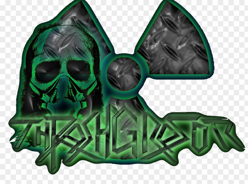 Skull Green Character Font PNG