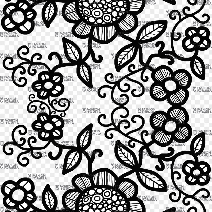 Line Floral Design Drawing Pattern PNG