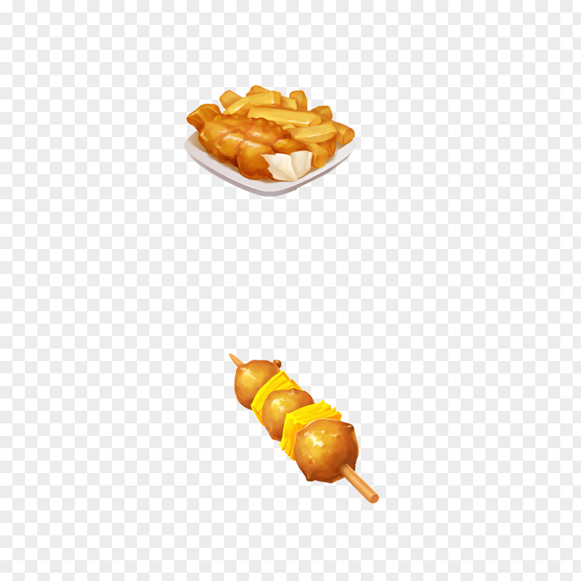 Chicken And Fries French Fried KFC Nugget PNG
