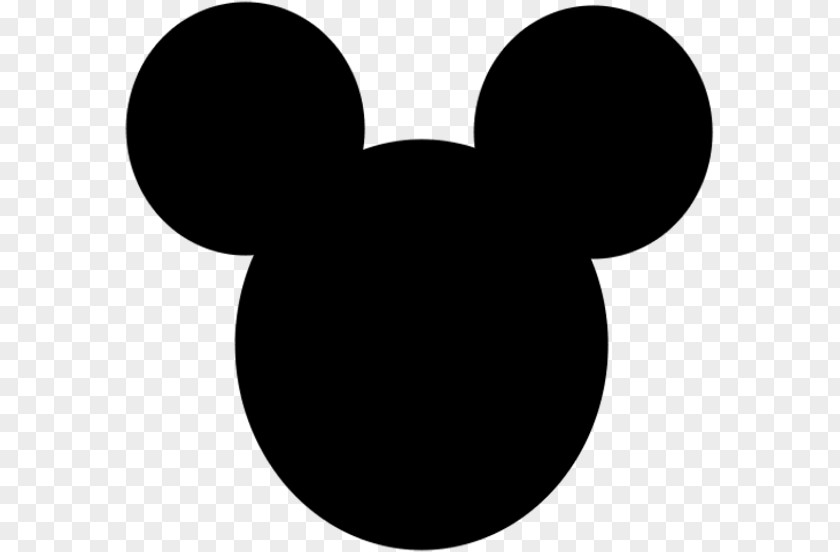 Minnie Mouse Face Black White Clip Art PNG