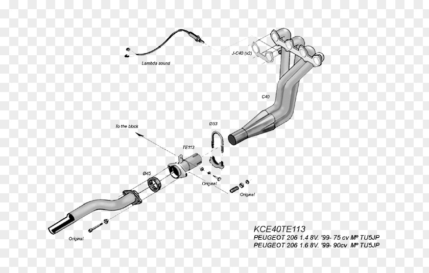 Peugeot 206 WRC Exhaust System Car 306 PNG