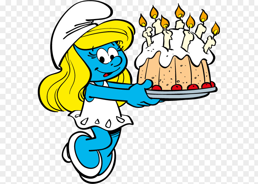 Smurfs Smurfette Birthday The De Smurfen Greeting & Note Cards PNG