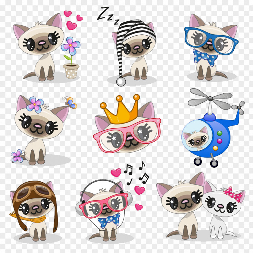 Cartoon Kitten Collection Royalty-free Stock Photography Clip Art PNG