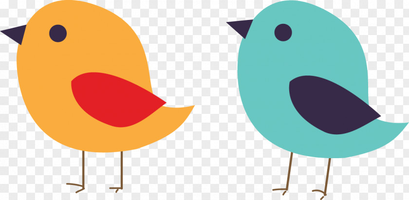 Two Cute Birds Bird Beak Cygnini Clip Art PNG