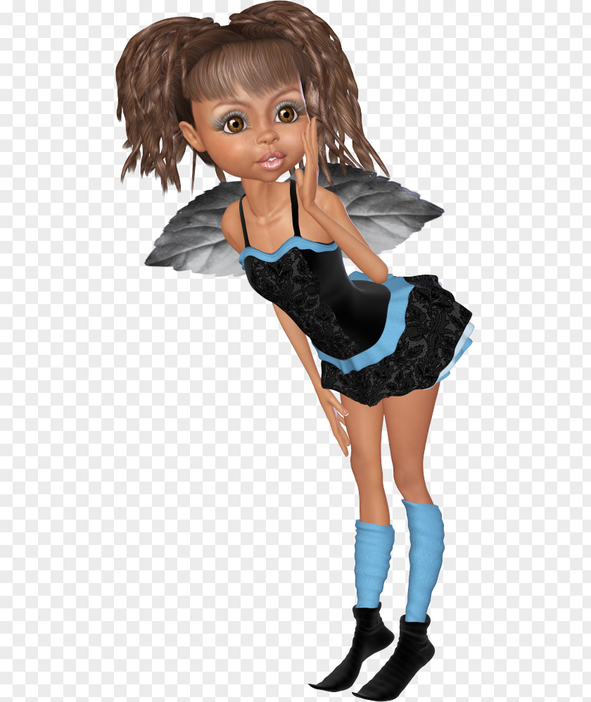 Doll Black Hair Cartoon Character Fiction PNG