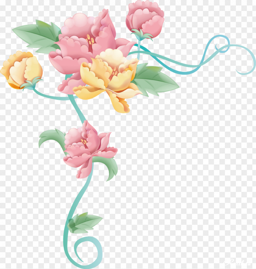 Floral Corner Flower LiveInternet Blog Clip Art PNG