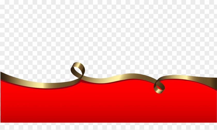 Free Gold Ribbon On Red Pull Pattern Brand PNG