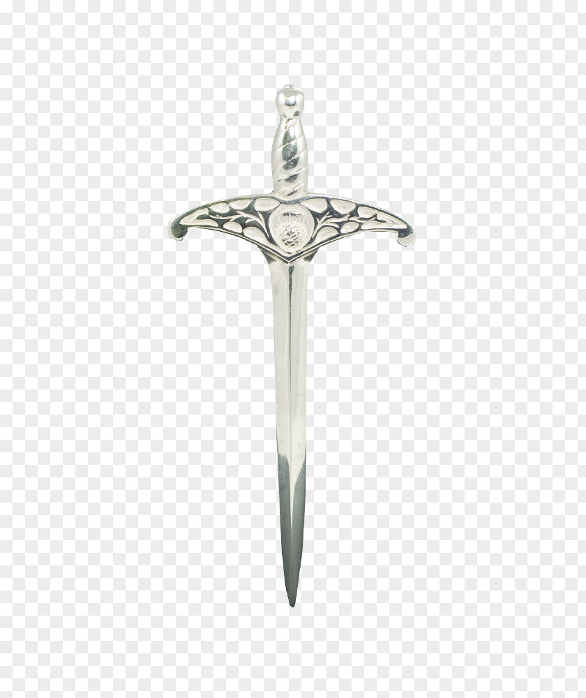 SWORD Silver Kilt Pin Body Jewellery PNG