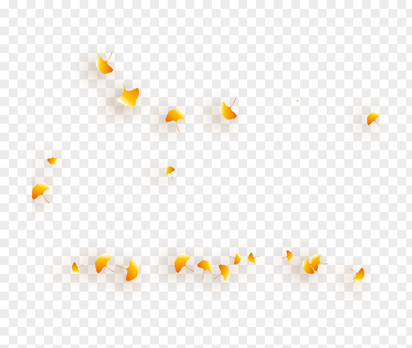 Apricot Leaves Line Point Angle Yellow Pattern PNG
