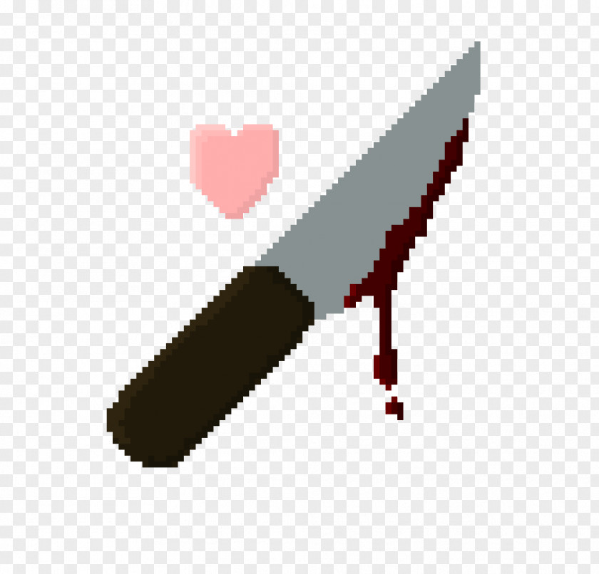 Bloody Knife Pixel Art Digital PNG