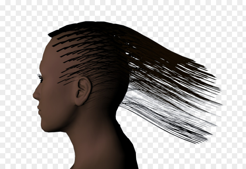 Eyelashes Texture Hairstyle Long Hair Coloring Wig PNG