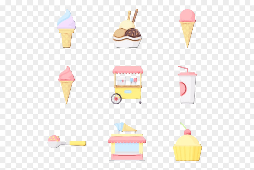 Gelato Sorbetes Ice Cream Cone Background PNG