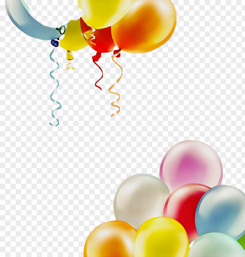 Liquid Party Supply Balloon Yellow Clip Art PNG