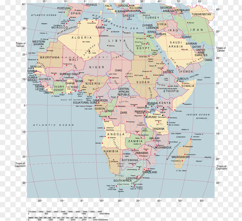 Africa World Map Geographic Coordinate System PNG