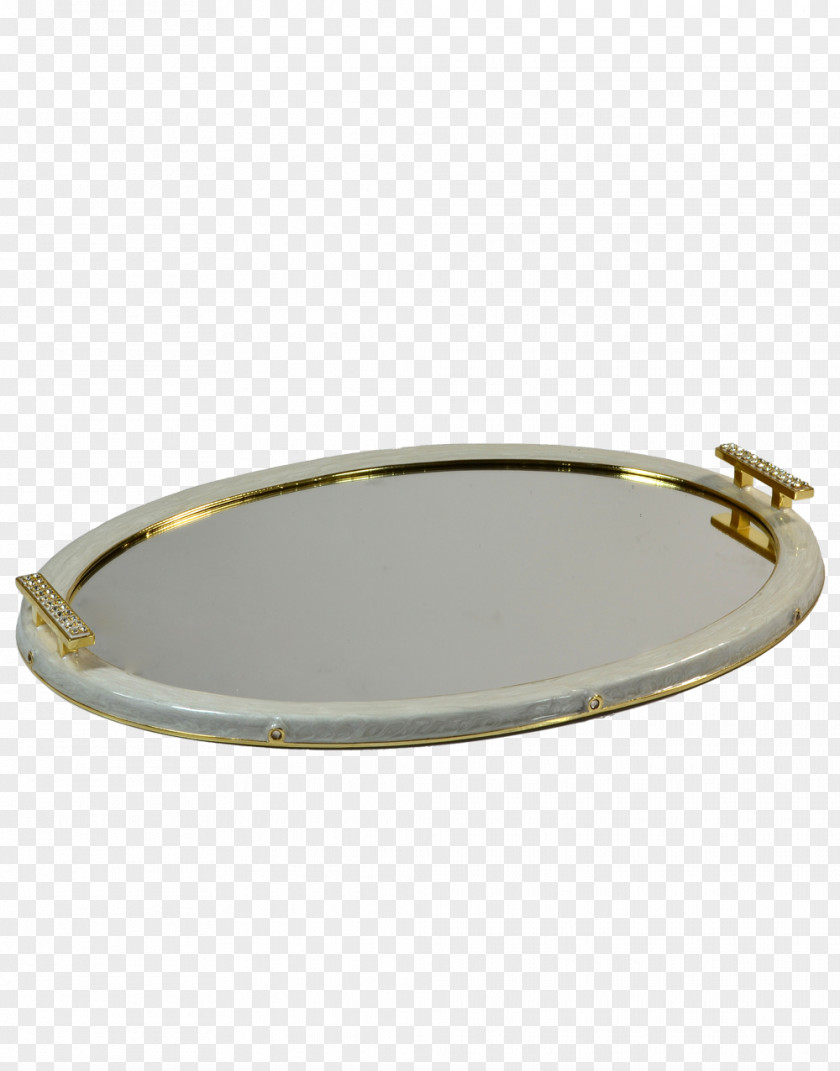 Mirror Tray Vanity Silver Platter PNG
