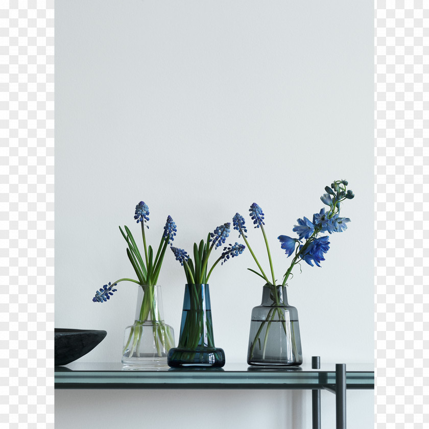 Tall Vase Holmegaard Floravase Floral Design Glass PNG