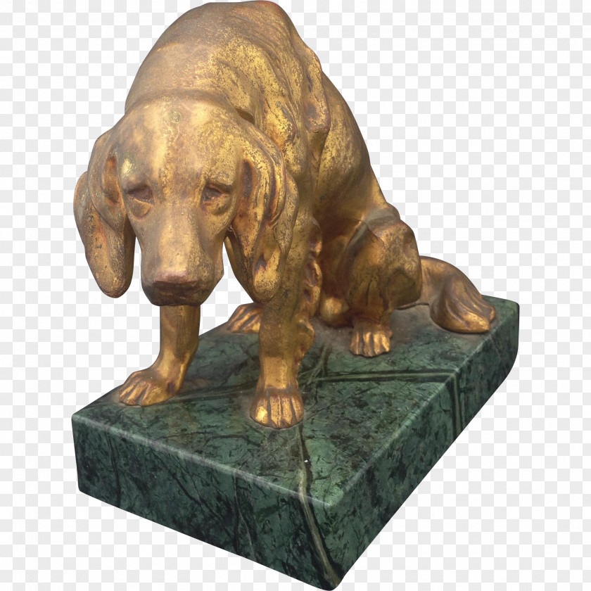 Golden Retriever Dog Bronze Sculpture Figurine PNG