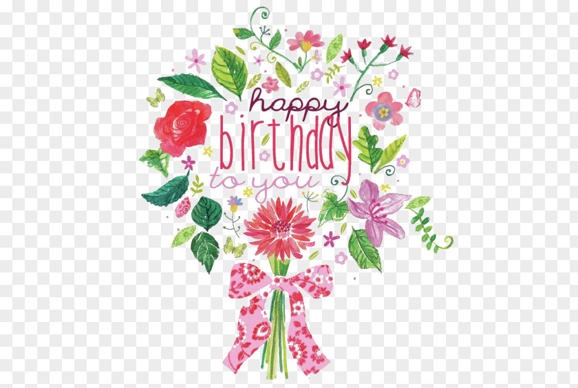 Cartoon Bouquet Birthday Cake Flower Clip Art PNG