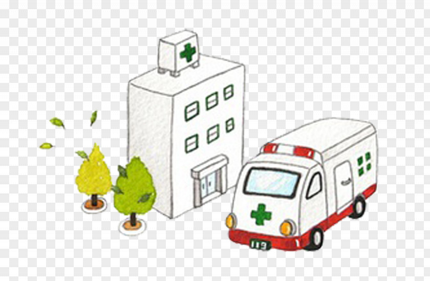 Cartoon Hospital Ambulance First Aid PNG