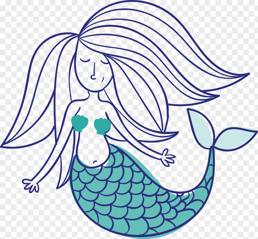 Cartoon Mermaid Design Euclidean Vector Drawing Legend Siren PNG