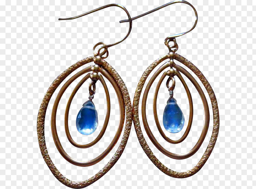 Gemstone Earring Cobalt Blue Body Jewellery PNG
