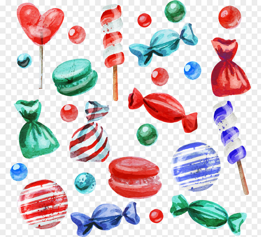 Painted Candy Seamless Background Vector Lollipop Gummi Watercolor Painting PNG
