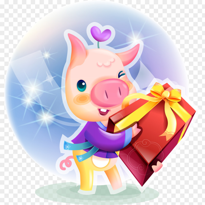 Cartoon Pig Domestic Clip Art PNG