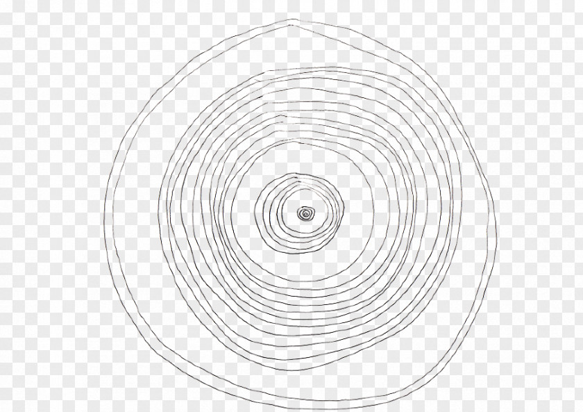 Circle White Line Art PNG