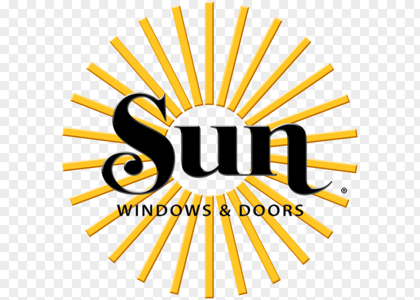 Design Logo Sun Windows Building PNG