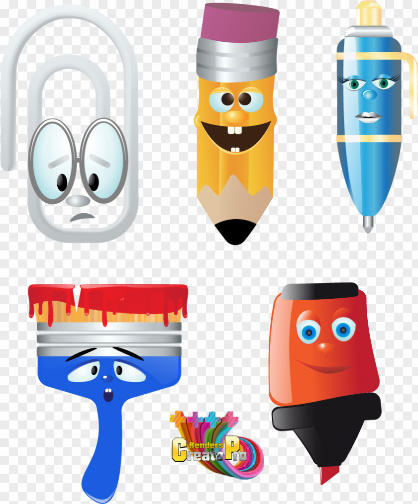 Design Stationery Cartoon Drawing PNG
