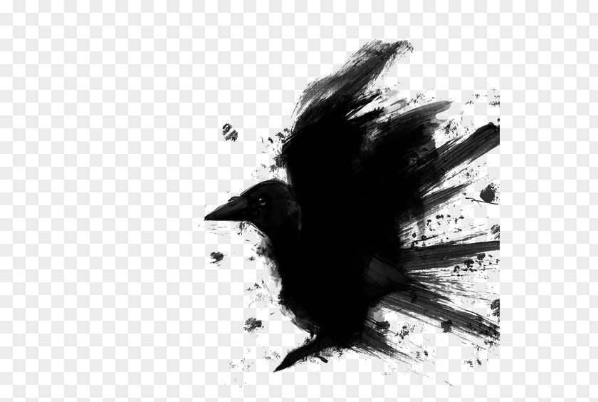 Ink Crow Tattoo Artist Common Raven Black-and-gray PNG