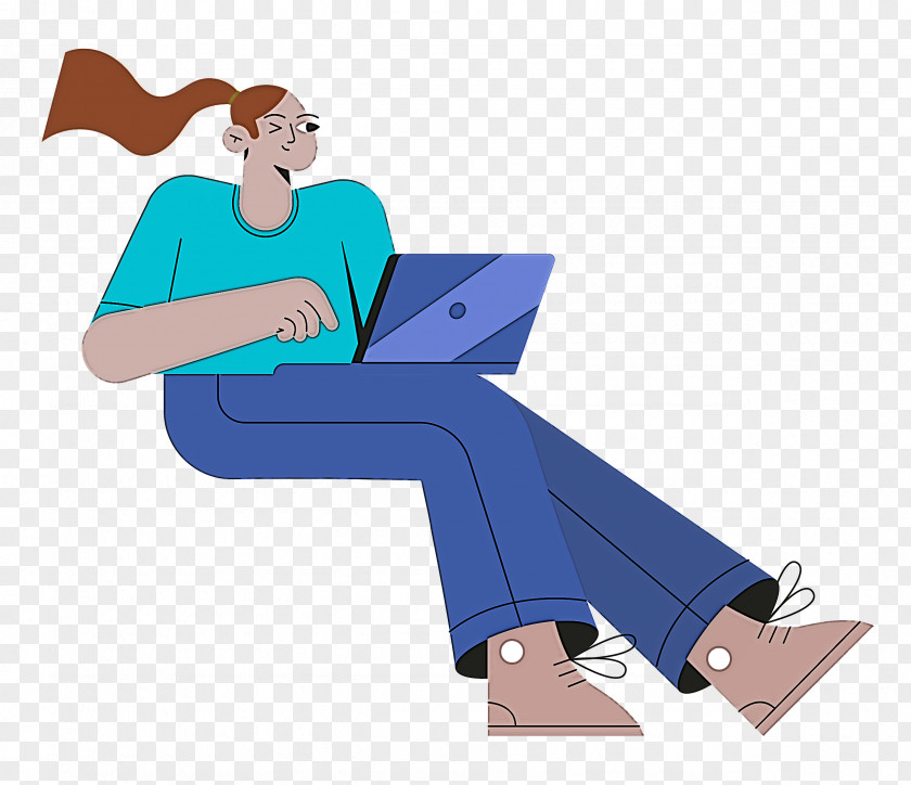 Lady Sitting On Chair PNG