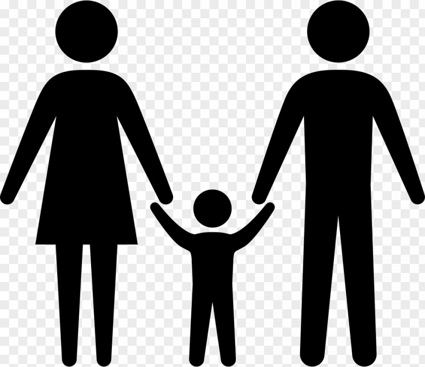 Silhouette Holding Hands Drawing Child Clip Art PNG