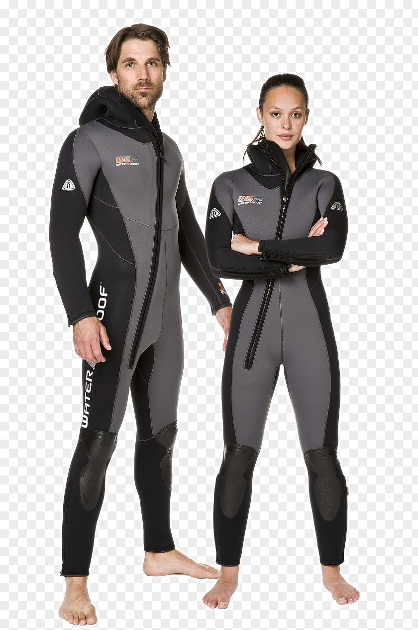 Zipper Diving Suit Neoprene Boilersuit Underwater PNG