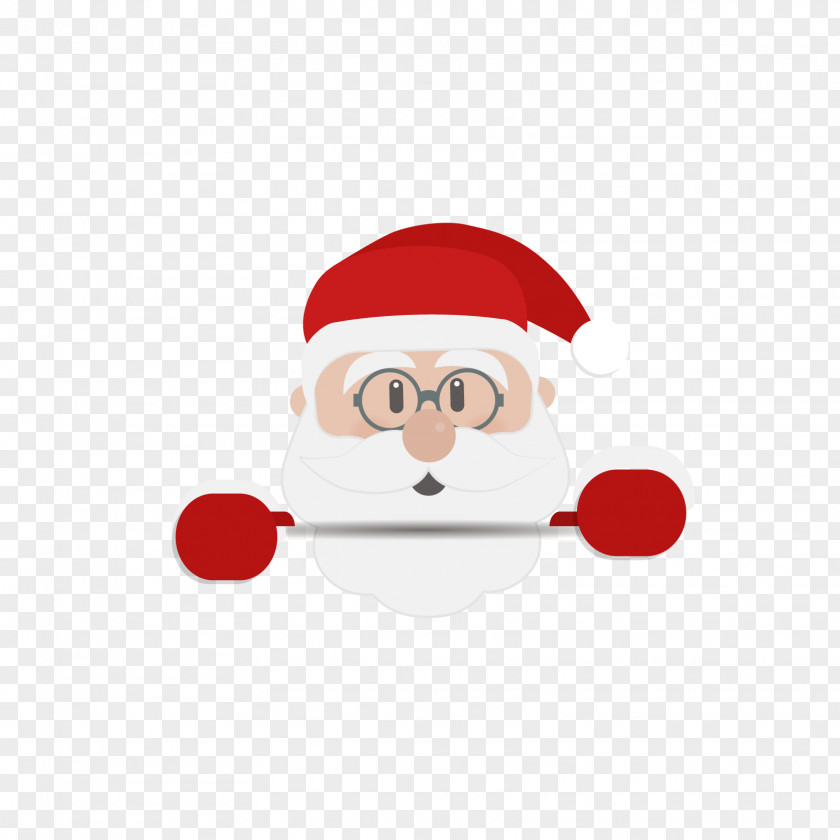 Cartoon Santa Claus Wearing Reading Glasses Vector Material Village Christmas Euclidean Reindeer PNG
