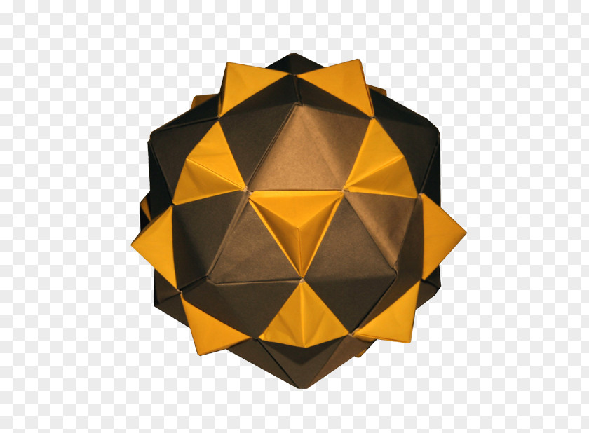 Origami Modular Icosahedron Triangle Polyhedron PNG