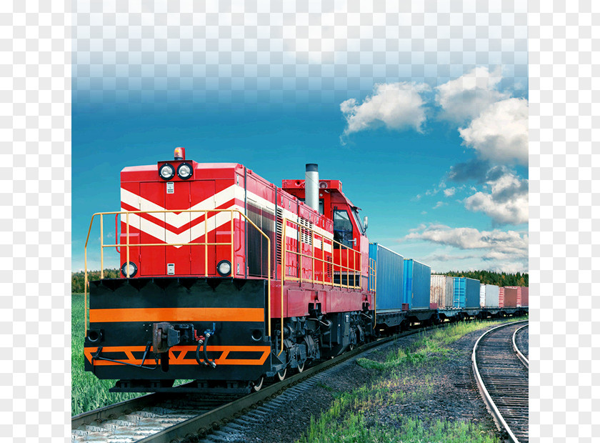 Train Rail Transport Freight Logistics PNG