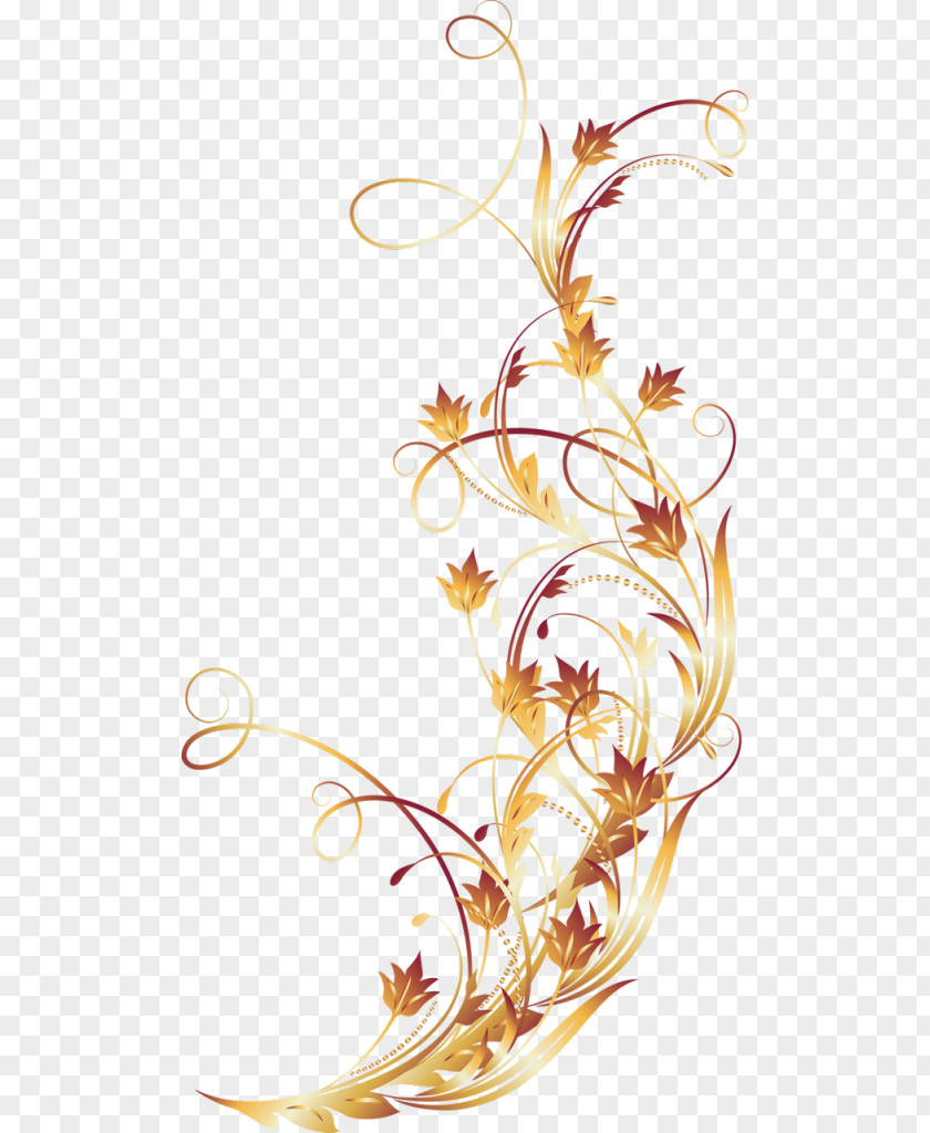 Design Floral Leaf Pattern PNG